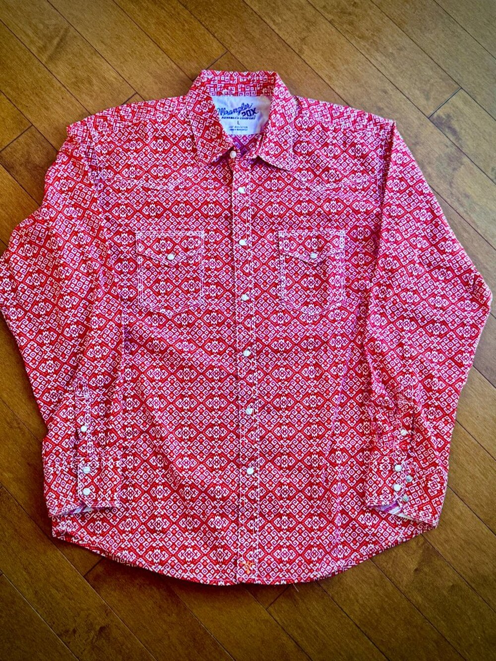 Wrangler 20X Competition Western Shirt with Flip Cuffs - Men's Large